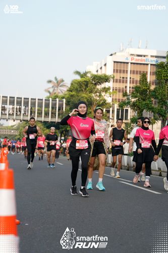 Race photo from Smartfren Run 2025 