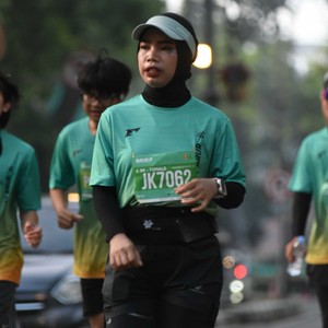 Race photo from BAUR RUN 2025
