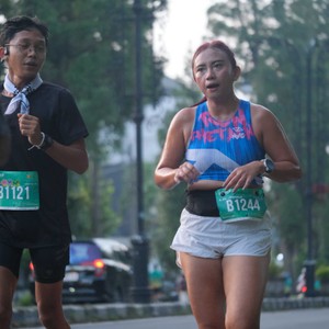 Race photo from BAUR RUN 2025