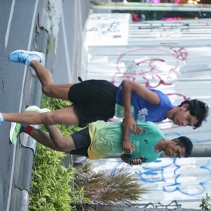 Race photo from BAUR RUN 2025