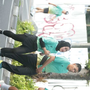 Race photo from BAUR RUN 2025