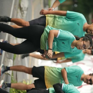 Race photo from BAUR RUN 2025