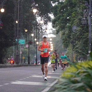 Race photo from BAUR RUN 2025