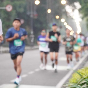 Race photo from BAUR RUN 2025