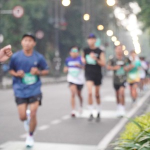 Race photo from BAUR RUN 2025
