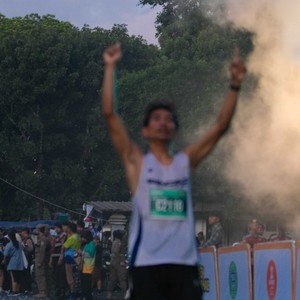 Race photo from BAUR RUN 2025