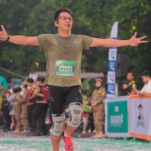 Race photo from BAUR RUN 2025