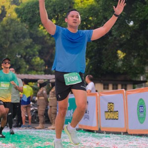 Race photo from BAUR RUN 2025