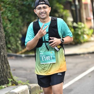 Race photo from BAUR RUN 2025