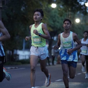 Race photo from BAUR RUN 2025