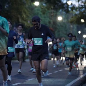 Race photo from BAUR RUN 2025