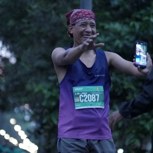 Race photo from BAUR RUN 2025