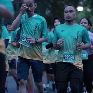 Race photo from BAUR RUN 2025