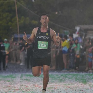 Race photo from BAUR RUN 2025