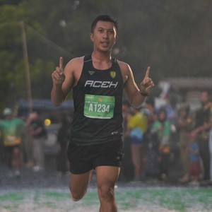 Race photo from BAUR RUN 2025