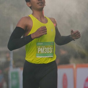 Race photo from BAUR RUN 2025