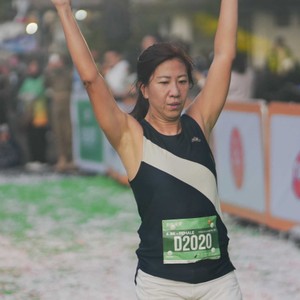 Race photo from BAUR RUN 2025