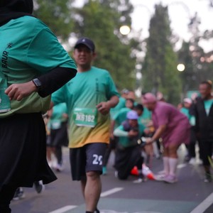 Race photo from BAUR RUN 2025