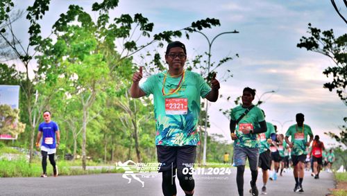 Race photo from Arutmin Borneo Run 2024